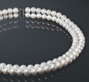 Ожерелье из жемчуга б095п40бдв: белый пресноводный жемчуг, ювелирный сплав